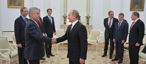 President Vladimir Putin meets with President of Austria Heinz Fischer - Sputnik International