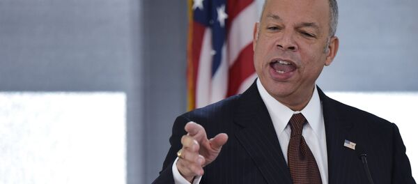 US Homeland Security Secretary Jeh Johnson speaks during the Countering Violent Extremism Symposium on April 6, 2016 at the Ronald Reagan Building and International Trade Center in Washington, DC - Sputnik International