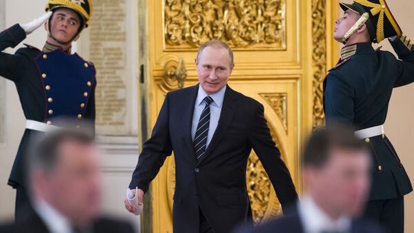 Президент России Владимир Путин перед заседанием российского организационного комитета Победа в Кремле - Sputnik International