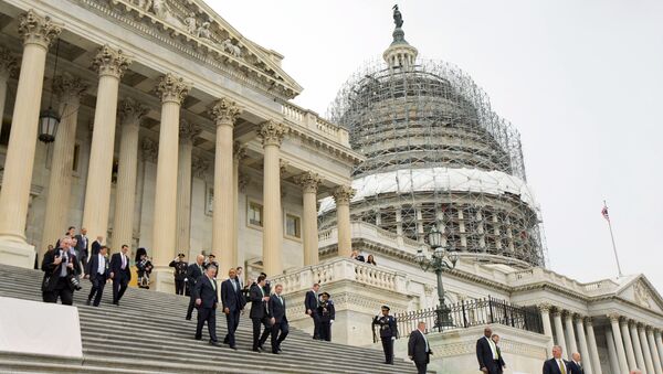 President Barack Obama, walks down the steps of the Capitol in Washington, Tuesday, March 15, 2016 - Sputnik International
