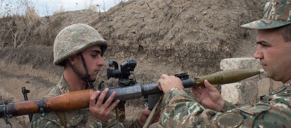 Soldiers of the army of the self-proclaimed Nagorno-Karabakh Republic (File) - Sputnik International