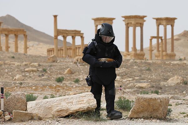 Expert from Russia's International Mine Action Center in Palmyra Expert from Russia's International Mine Action Center in Palmyra - Sputnik International