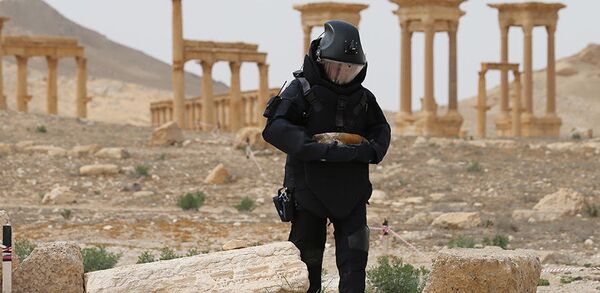 Expert from Russia's International Mine Action Center in Palmyra Expert from Russia's International Mine Action Center in Palmyra - Sputnik International