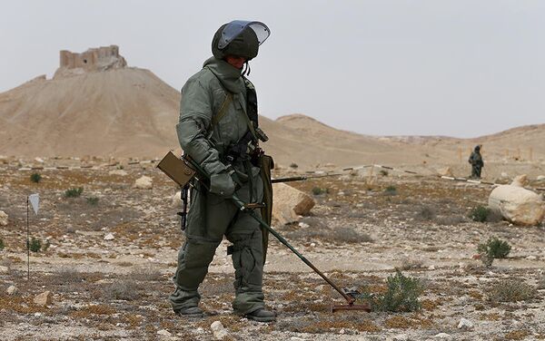 Experts from Russia's International Mine Action Center in Palmyra - Sputnik International