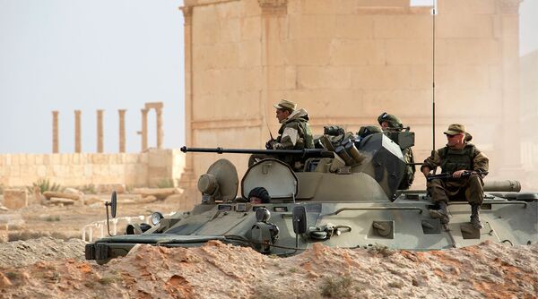 Experts from Russia's International Mine Action Center in Palmyra Experts from Russia's International Mine Action Center in Palmyra - Sputnik International