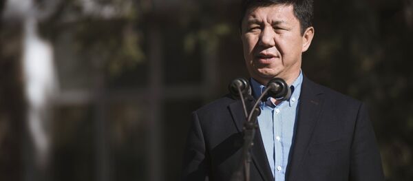 Kyrgyz Prime Minister Temir Sariyev at a meeting with journalists during elections to Kyrgyzstan's one-house parliament. (File) Kyrgyz Prime Minister Temir Sariyev at a meeting with journalists during elections to Kyrgyzstan's one-house parliament. (File) - Sputnik International