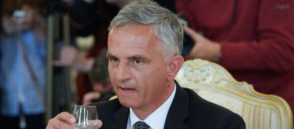 Russian Foreign Minister Sergei Lavrov meets with his Swiss counterpart Didier Burkhalter - Sputnik International