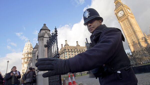 A police officer  outside the Houses of Parliament in central London on November 25, 2015. - Sputnik International