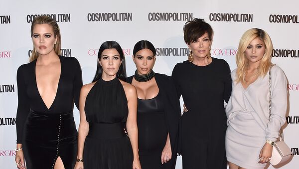 Khloe Kardashian, from left, Kourtney Kardashian, Kim Kardashian, Kris Jenner and Kylie Jenner arrive at Cosmopolitan magazine's 50th birthday celebration at Ysabel on Monday, Oct. 12, 2015, in West Hollywood, California. - Sputnik International