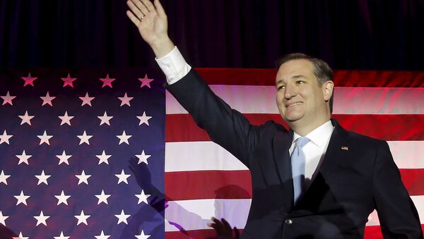 US Republican presidential candidate Ted Cruz arrives at his Wisconsin primary night rally in Milwaukee, Wisconsin, United States, April 5, 2016.  - Sputnik International