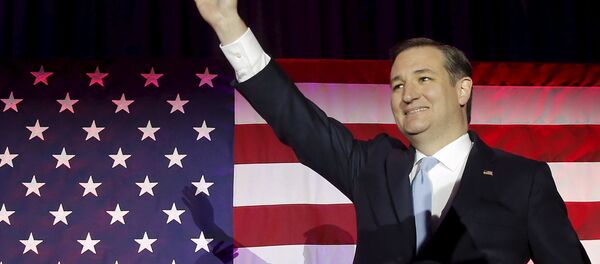 US Republican presidential candidate Ted Cruz arrives at his Wisconsin primary night rally in Milwaukee, Wisconsin, United States, April 5, 2016. US Republican presidential candidate Ted Cruz arrives at his Wisconsin primary night rally in Milwaukee, Wisconsin, United States, April 5, 2016. - Sputnik International