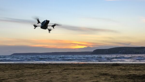 A drone overflies a beach - Sputnik International