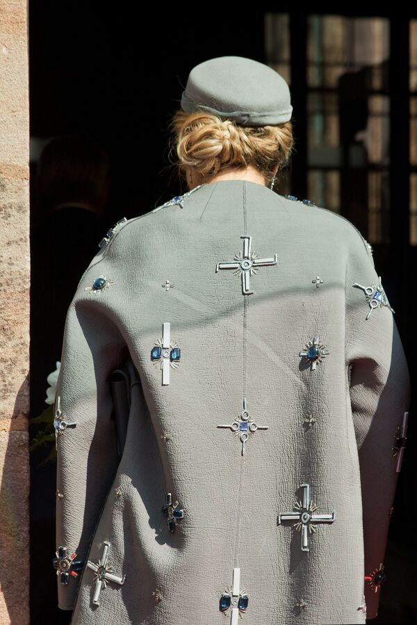 Dutch Queen Maxima is pictured on April 14, 2016 during a visit to Nuernberg.   - Sputnik International