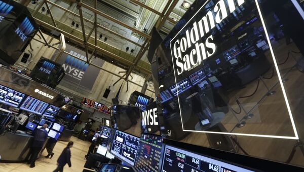 Goldman Sachs trading post on the floor of the New York Stock Exchange (File) - Sputnik International