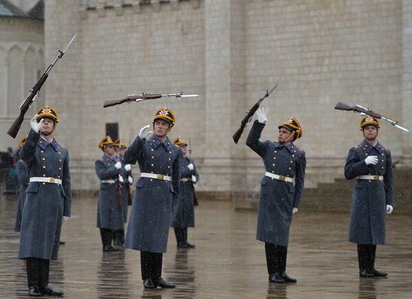 The precision rifle drilling portion of the ceremony. The precision rifle drilling portion of the ceremony. - Sputnik International