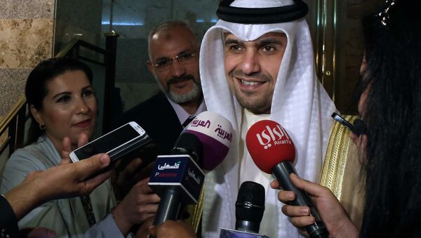 Kuwaiti finance minister Anas al-Saleh speaks to the press (File) - Sputnik International