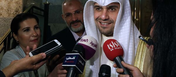 Kuwaiti finance minister Anas al-Saleh speaks to the press (File) - Sputnik International