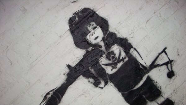 Child Soldier Graffiti - Sputnik International