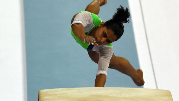 India's Dipa Karmakar performs on the vault at the Namdong Gymnasium during the artistic gymnastics women's qualification and team final of the 2014 Asian Games in Incheon. (File) - Sputnik International