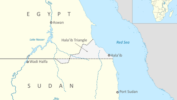 Map of Halaib Triangle between Egypt and Sudan - Sputnik International