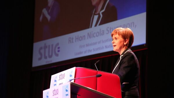 First Minister of Scotland Nicola Sturgeon at the STUC in Dundee. - Sputnik International