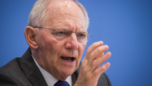 German finance minister Wolfgang Schäuble speaks during a press conference on the 2017's budget in Berlin on March 23, 2016. - Sputnik International