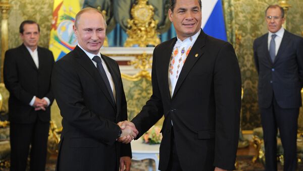 Vladimir Putin holds talks with Rafael Correa - Sputnik International