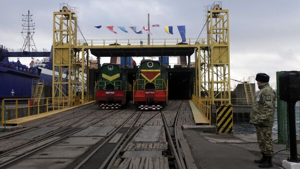 A new port facility for the railway link that intends to link China and Europe in the Black Sea port of Illichivsk in Odessa region, Ukraine, Friday, Jan. 15, 2016 - Sputnik International