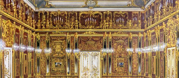 Reproduction of the model of the Amber Room Reproduction of the model of the Amber Room - Sputnik International