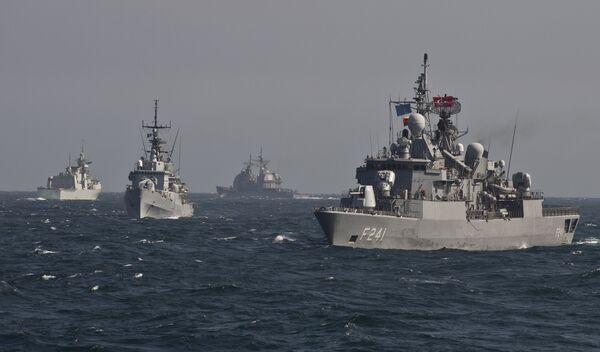 War ships of the NATO Standing Maritime Group-2 take part in a military drill on the Black Sea, 60km from Constanta city March 16, 2015 War ships of the NATO Standing Maritime Group-2 take part in a military drill on the Black Sea, 60km from Constanta city March 16, 2015 - Sputnik International