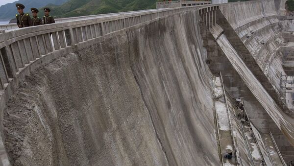 The Huichon No. 2 Power Station dams the Chongchon River in Huichon, North Korea on Thursday, June 14, 2012 - Sputnik International
