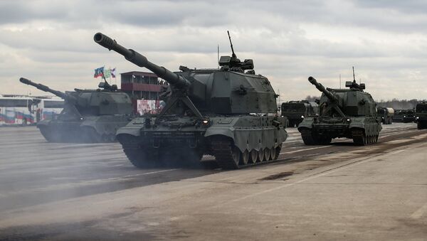 Self-propelled artillery systems Koalitsiya-SV - Sputnik International