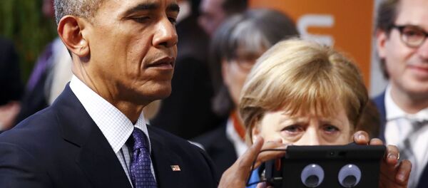 German Chancellor Angela Merkel and President Barack Obama, Hanover, Germany April 25, 2016. - Sputnik International