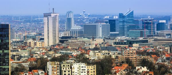View of the Brussels business district and 1958 Atomium landmark. View of the Brussels business district and 1958 Atomium landmark. - Sputnik International