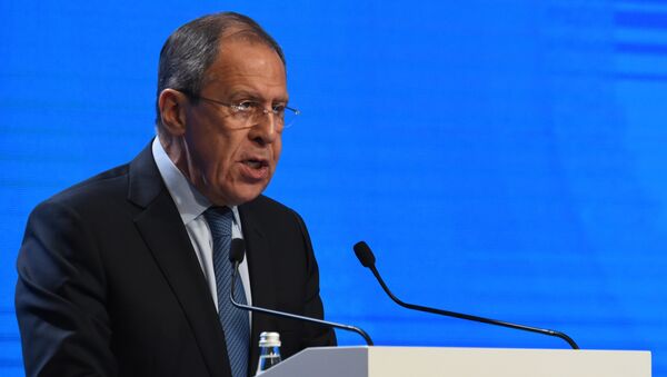 Russian Foreign Minister Sergei Lavrov gives a speech at the 5th Moscow Conference on International Security (MCIS) in Moscow on April 27, 2016. - Sputnik International