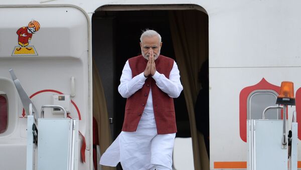 Narendra Modi  arrived in Ufa - Sputnik International