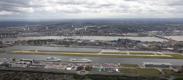 A general view from the air of the London City Airport in east London, Friday, July 13, 2012 A general view from the air of the London City Airport in east London, Friday, July 13, 2012 - Sputnik International
