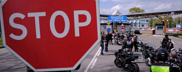 Night Wolves at the Belarusian-Polish border control point outside Brest, Belarus. Night Wolves at the Belarusian-Polish border control point outside Brest, Belarus. - Sputnik International