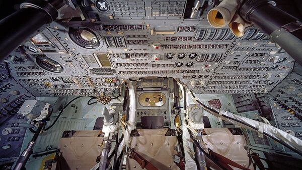 Apollo Command Module Interior. Apollo Command and Service modules were flown by the United States between 1966 and 1975 - Sputnik International