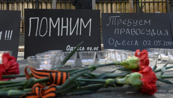 Moscow commemorates those killed in Odessa Trade Unions' House fire - Sputnik International