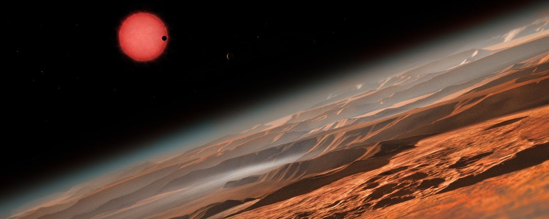 Artist’s impression of the ultracool dwarf star TRAPPIST-1 from close to one of its planets - Sputnik International, 1920, 04.06.2022