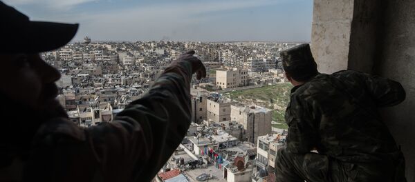 Syrian Arab Army troops in Aleppo - Sputnik International