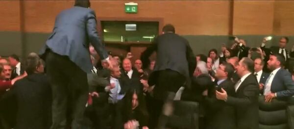 Turkish parliament debate on lawmakers' immunity ends in a brawl (02 05 2016)   - Sputnik International