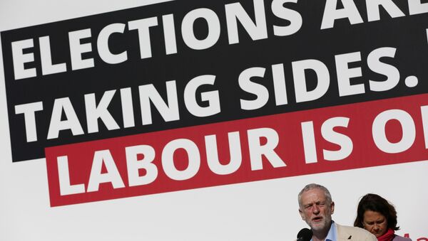 Britain's opposition Labour Party leader Jeremy Corbyn speaks during an election campaign poster launch in London, Britain May 3, 2016. - Sputnik International