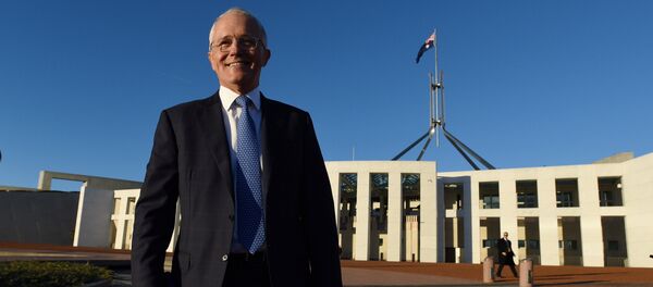 Australian Prime Minister Malcolm Turnbull stands outside Australia's Parliament House in Canberra May 4, 2016 following the announcement Australia's 2016-17 Federal Budget. - Sputnik International