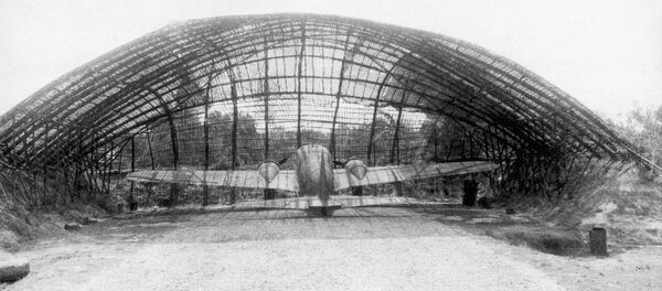 R.A.F., aircraft at dispersal on a Bengal airfield are protected from bomb blast by special bomb bays built of earth piled up against a bamboo frame work, Oct. 17, 1945. R.A.F., aircraft at dispersal on a Bengal airfield are protected from bomb blast by special bomb bays built of earth piled up against a bamboo frame work, Oct. 17, 1945. - Sputnik International
