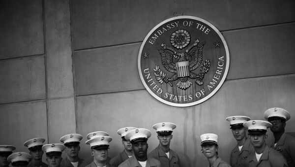 US Marines in the US embassy in Baghdad, Iraq, file photo - Sputnik International