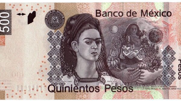 Mexico’s 500 peso note shows muralist Diego Rivera on the front and his wife and fellow artist Frida Kahlo on the back. - Sputnik International
