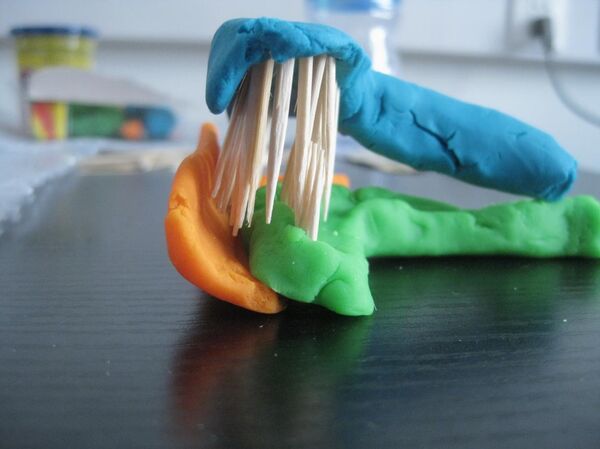 To determine the way that Atopodenatus unicus's jaw worked, the scientists made models out of children's clay and toothpicks - Sputnik International