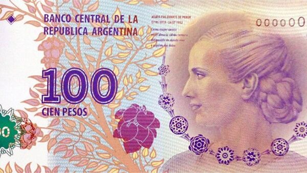 Argentina’s beloved former First Lady Eva Perón – widely known by her nickname “Evita” – appears on the current 100-peso bill. - Sputnik International